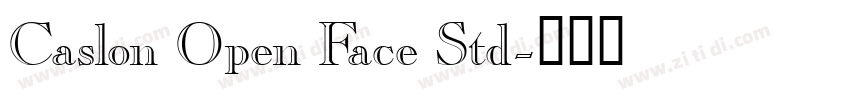 Caslon Open Face Std字体转换